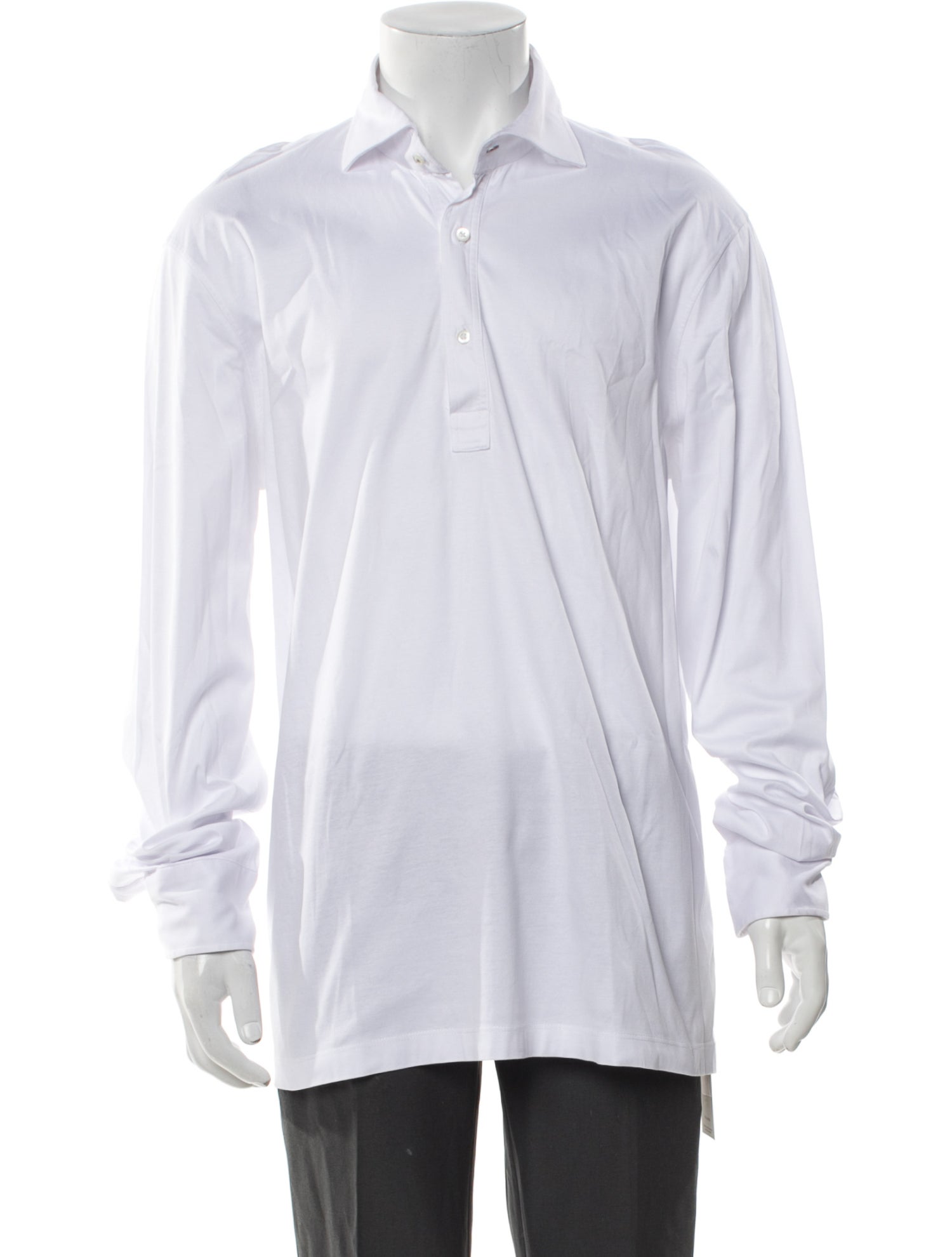 Brunello Cucinelli Collar Long Sleeve Polo Shirt